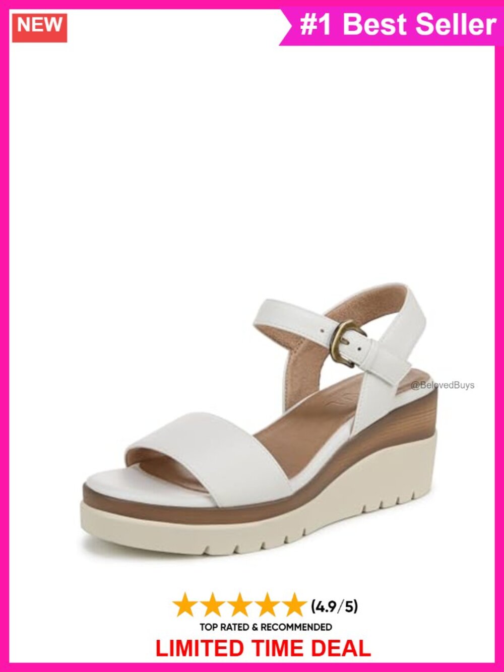 Naturalizer Graciela Wedge Sandals Adjustable Ankle Strap Open Toe